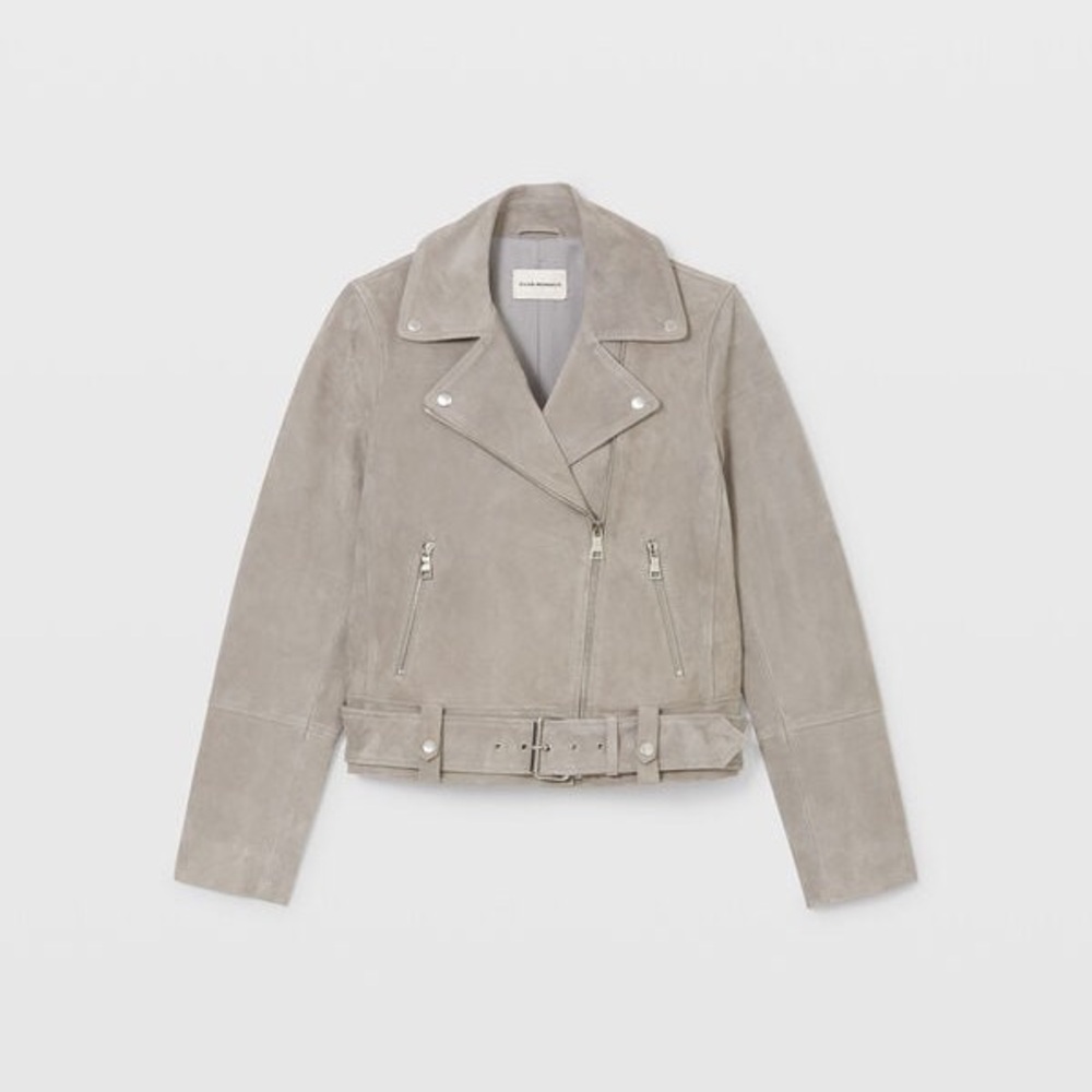 Club Monaco Suede Moto Jacket Size Large